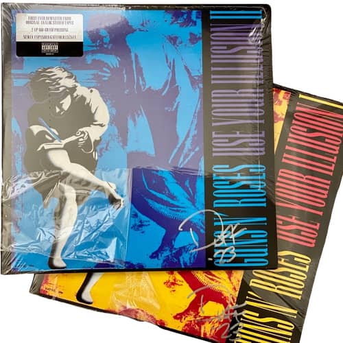 Image of Signed Duff McKagan 'Use Your Illusions' Vinyl Sets