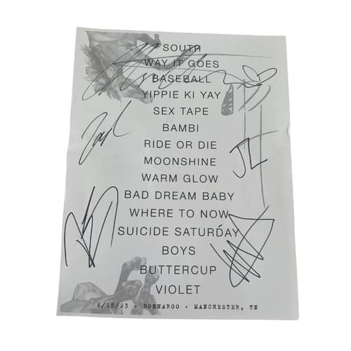 Image of Hippo Campus Signed Bonnaroo 2023 Setlist