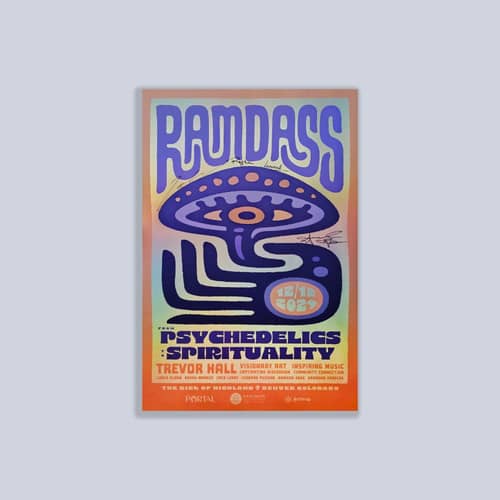 Image of Signed Holographic Ram Dass Event Poster