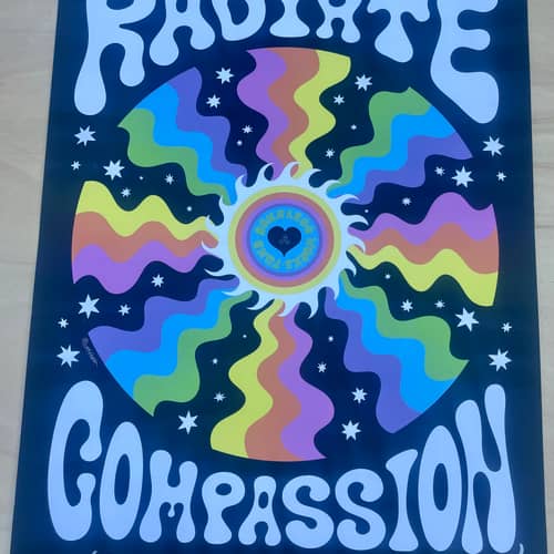 Image of Bonnaroo Auction Item: Radiate Compassion Poster Signed by Marc Rebillet