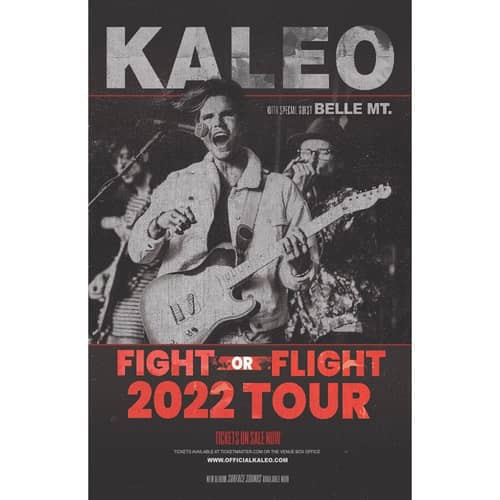 Image of Donate $50 and get this tour poster signed by KALEO