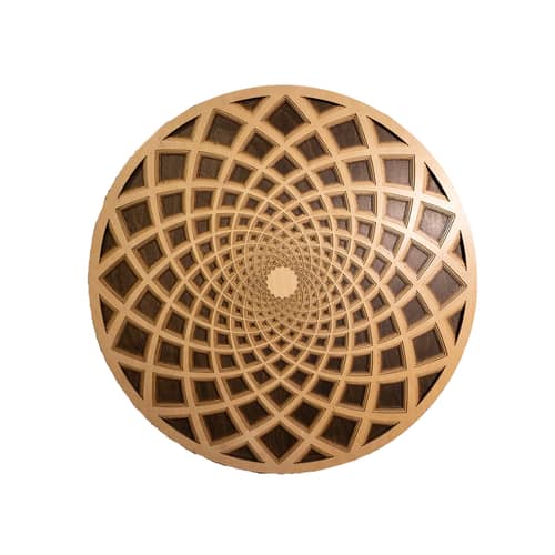 Image of 'Vortex' by Steven Newman (Lasercut Birch Wood Relief Sculpture)