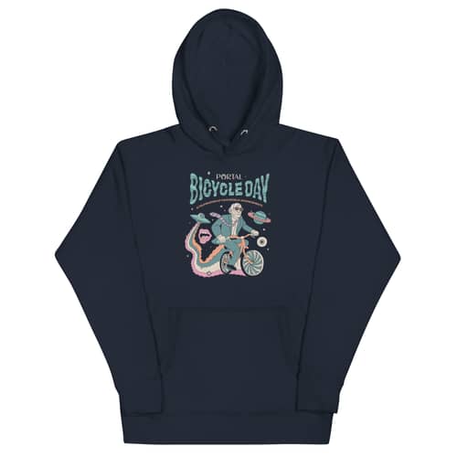 Image of Buy a Bicycle Day Hoodie and Support PORTAL