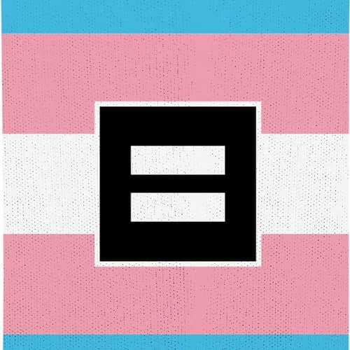 Image of Donate to HRC and get this Trans Flag Drink Koozie !