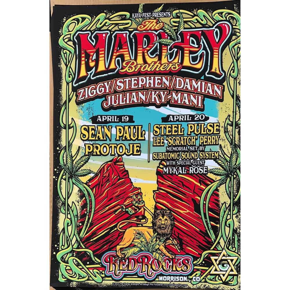 Marley Brothers x Red Rocks Poster