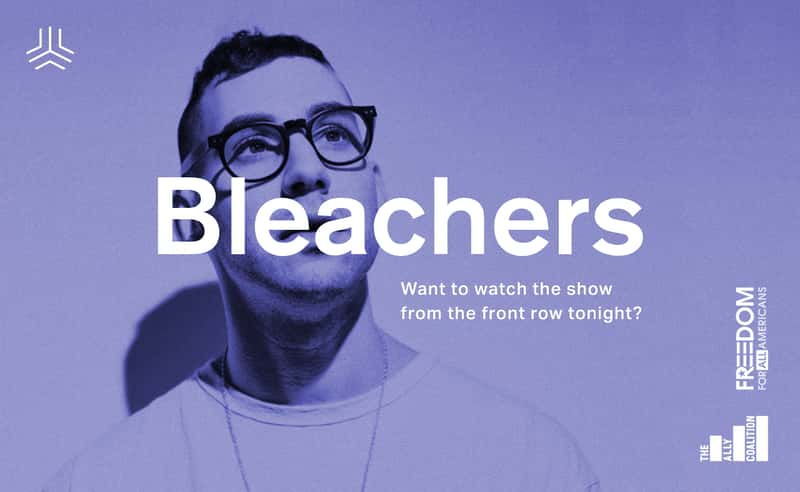 Watch Bleachers from THE FRONT ROW PHOTO PIT in Denver CO