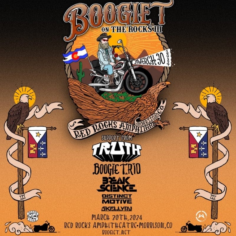 WIN A PAIR OF TICKETS TO SEE BOOGIE T AT RED ROCKS + A SIGNED POSTER!