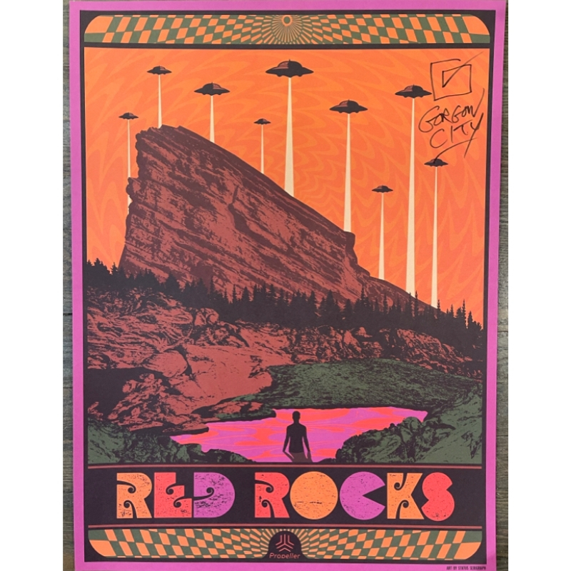 City Signed Red Rocks x Propeller 2022 Poster